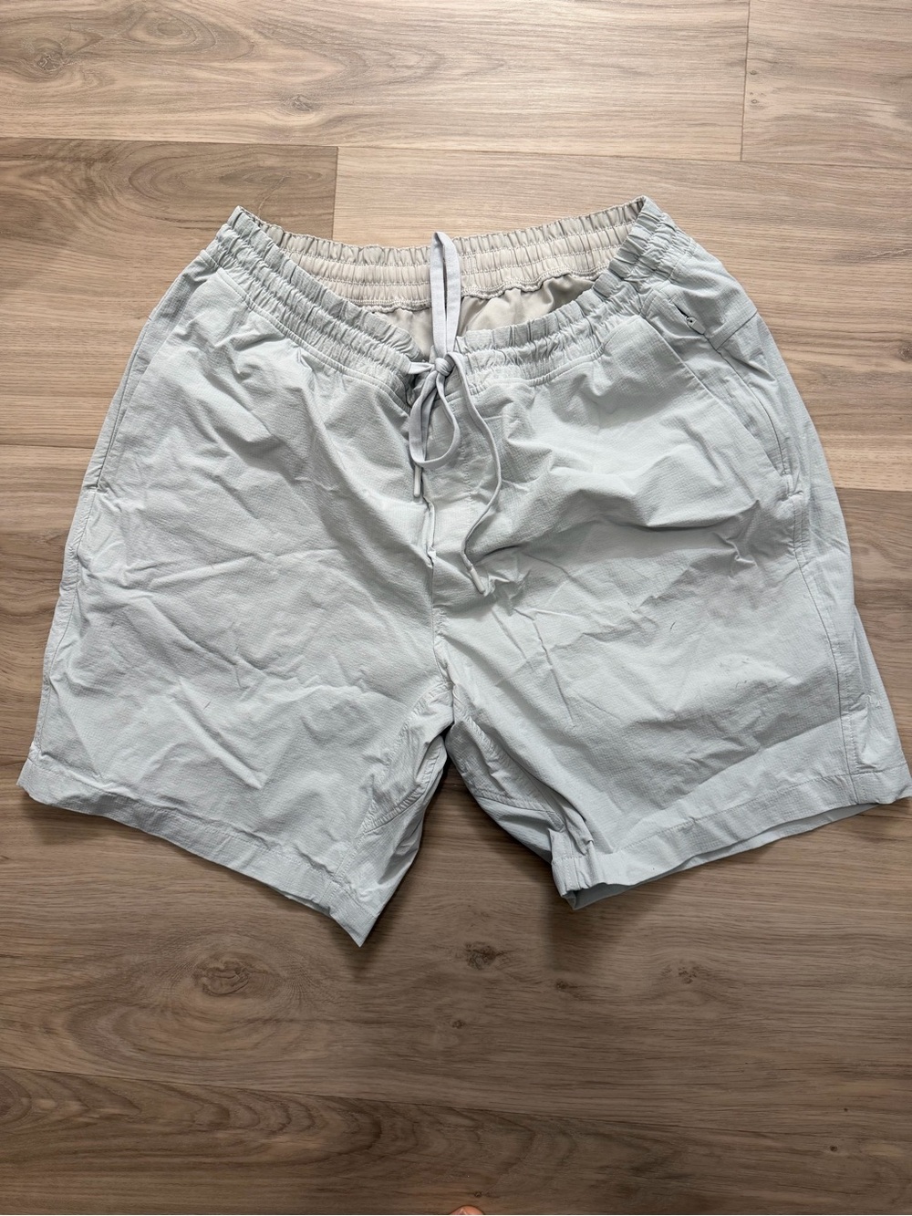 Lululemon Light Gray Drawstring Casual Shorts